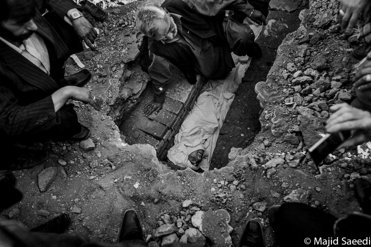 Burial ceremony of a Martyr killed in a war by Taliban in Kabul